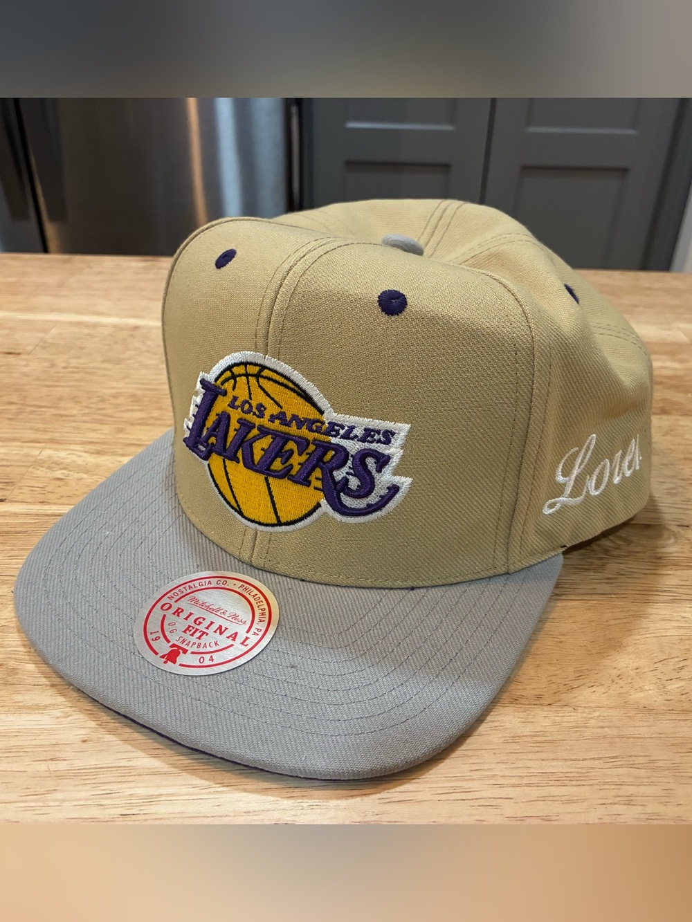 Mens MITCHELL & NESS NBA CLASSIC CANVAS SNAPBACK LAKERS